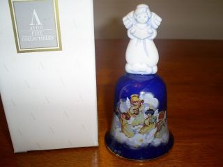 Vintage Avon 1992 Porcelain Christmas Bell " Avon Heavenly Notes "
