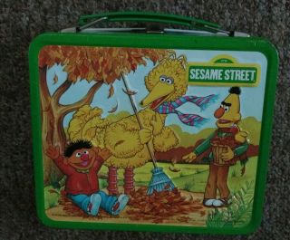 Vintage 1983 Metal Lunchbox Sesame Street Bert & Ernie Aladdin Industries 2