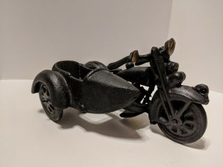 Cast Iron Motorcycle With Sidecar