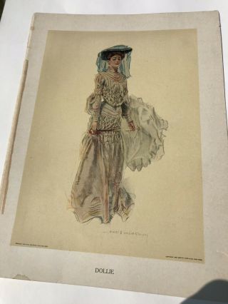 Howard Chandler Christy Illustration 1904 Unframed Vintage Dollie Art Print
