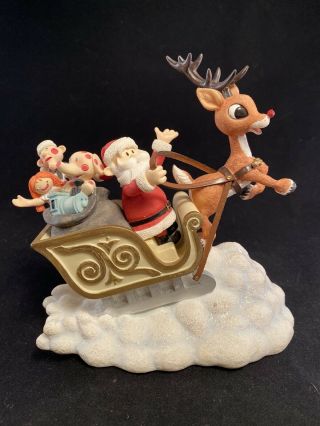 Enesco Rudolph The Island Of Misfit Toys Santa Guide My Sleigh Deluxe Figurine