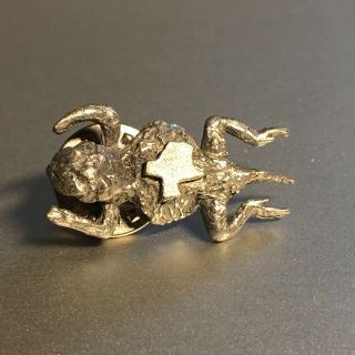 Texas Horny Toad Lapel Pin Vintage Metal 1 " Hat Pin Tie Pin Horn Frog Brass