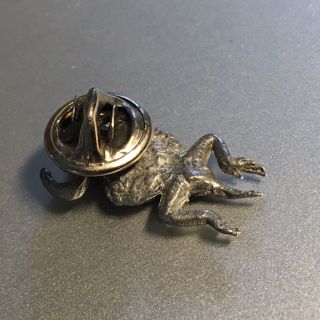 Texas Horny Toad Lapel Pin Vintage Metal 1 