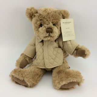 Burberry Fragrances Teddy Bear Authentic Promo Stuffed Plush Toy W Jacket Russ