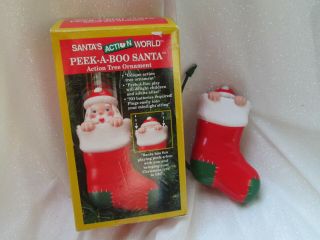 2001 Peek A Boo Santa Claus Stocking Ornament Kurt Adler Santa 