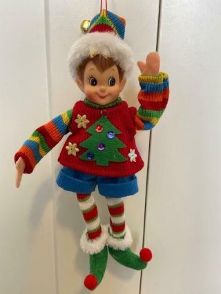 Christmas Holiday Festive Colorful Elf 11 " T - 3
