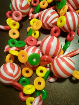 Vintage Candy Blow Mold Christmas Garland 8 