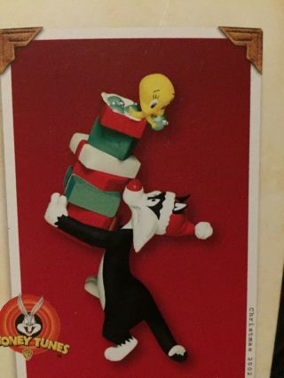 Hallmark Keepsake 2002 Sylvester & Tweety Look Out Below Looney Tunes Ornament 2