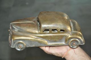 Old Brass Nickle Plated Car Shape 5 Compartment Betel Nut Box