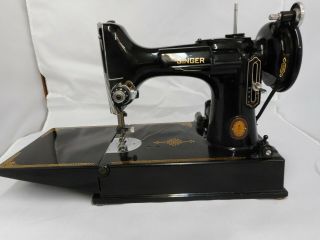 Vintage Centennial Singer Featherweight 221 - 1 Sewing Machine 1951 Ex W/case