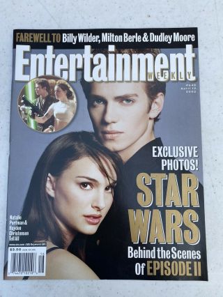 Entertainment Weekly April 12,  2002 Star Wars Episode Ii Natalie Portman