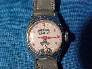 Orig 1950 Hopalong Cassidy Western Character Wristwatch By Us Time Co