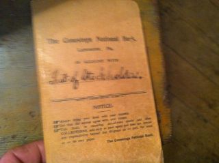 Bb - 1 Old Bank Book Ledger Conestoga National Bank