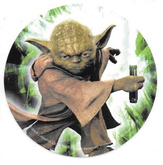 Star Wars Yoda Fighting With A Light Saber Photo Image Sticker Decal