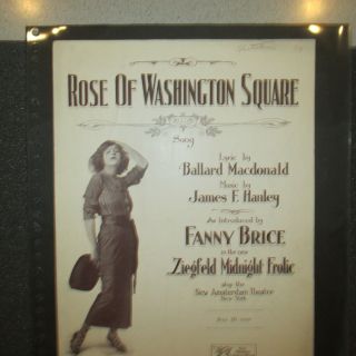 Sheet Music666 - G43 1920 " Rose Of Washington Square " Fanny Brice Pictured