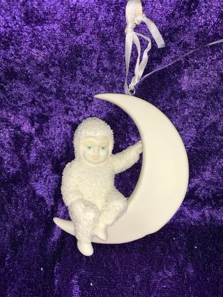 Department 56 Snowbabies Sitting On The Moon Vintage Ornament