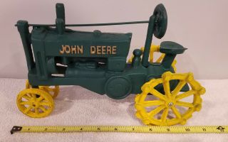 John Deere ® Toy Cast Vintage Antique Tractor - 11 " Wide - Heavy - Nib