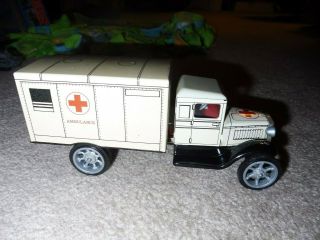 Retro Tin Toy Hawkeye Snowfield Ambulance - By Kovap Hand Made Collectible