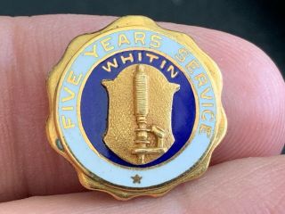 “whitin” 1/10 10k Gold Filled 5 Years Of Service Award Pin.  Stunning Detail.