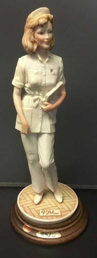 Vintage Nurse Figurine A Belcori 1987 Made In Italy Capodimonte Resin 13 " Statue