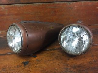 1939 1940 Cadillac Lasalle Old Rat Rod Vintage Head Lights Headlights