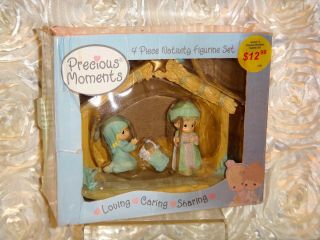 Precious Moments,  Nativity,  Manger,  Mary,  Joseph,  Jesus,  Christmas 2004