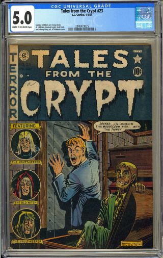 Tales From The Crypt 23 Pre - Code Golden Age Ec Horror Comic 1951 Cgc 5.  0
