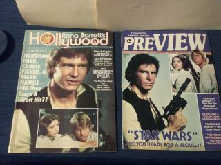 2 Vintage Magazines Featuring Articles On Star Wars.  Sept And Nov 1977