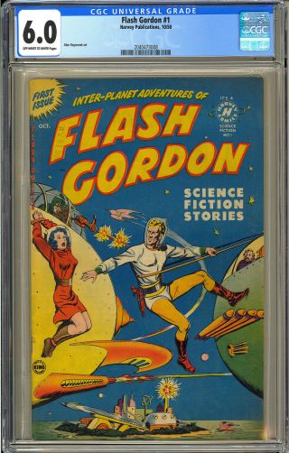 Flash Gordon 1 First Issue Pre - Code Golden Age Harvey Comic 1950 Cgc 6.  0