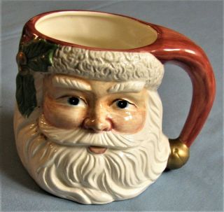 Vintage 1993 Fitz & Floyd Omnibus Holiday Christmas Santa Claus Mug Cup