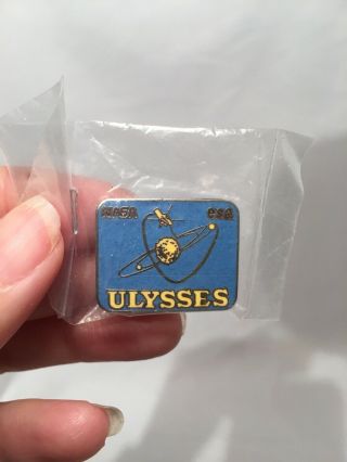 Vtg Nasa - Esa Collectible Enamel Lapel Pin Ulysses Space Probe Orbit The Sun