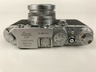 Vintage Leica III c DRP Ernst Leitz Wetzlar Camera Nr.  586257 Flash Manuals Case 3