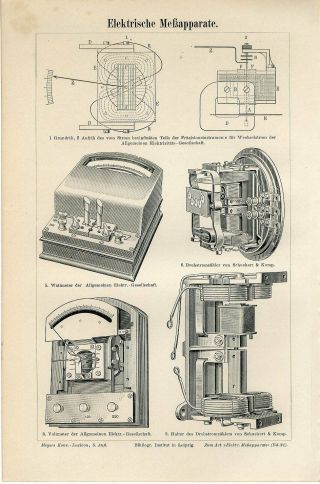 1897 Old Measurement Instruments Antique Engraving Print