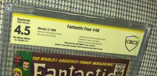 CGC 4.  5 Fantastic Four 48 Restored ss Joe Sinnott.  1st Silver Surfer.  Like CGC 3