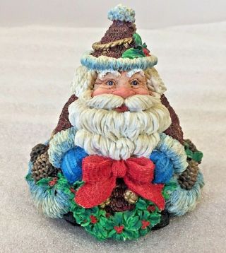 Possible Dreams Crinkle Claus Santa W/christmas Wreath Figurine 1994