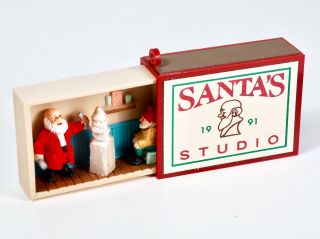 1991 Hallmark Christmas Ornament - Santa’s Studio Matchbox Memories