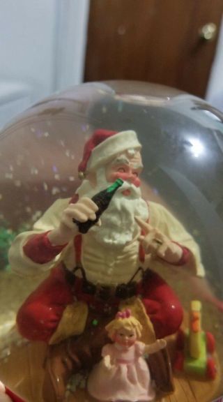Coca Cola Musical Santa Snow Globe I Like To Teach The World To Sing Hallmark