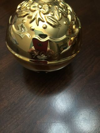 Reed & Barton Holly Bell 1995 - Ornament Gold Sleigh Bell