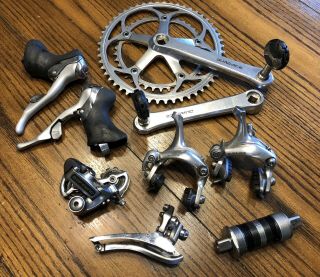 Vintage Shimano Dura Ace 7400 Group Gruppo Build Kit 8 Speed Double W/ Speedplay
