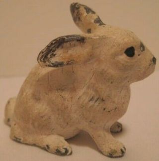 Old Lead German Heyde Miniature White Bunny Rabbit