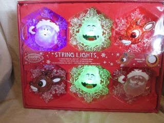 Musical Christmas Rudolph The Red Nosed Reindeer Character Lights Set Of 6
