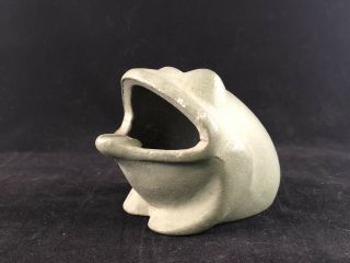 Vintage Emig 1426 Cast Metal Toad Frog Open Mouth Holder Ashtray Mcm Retro