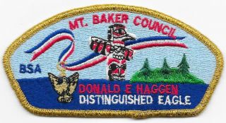 Mt.  Mount Baker Area Council Strip Distinguished Eagle Csp Sap Boy Scout Bsa