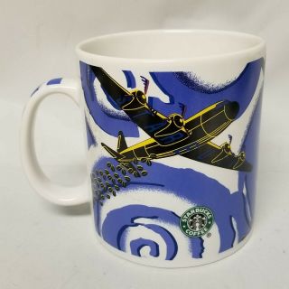 Starbucks Barista Mug Cup 2001 Limited Edition Wwii Bomber Plane
