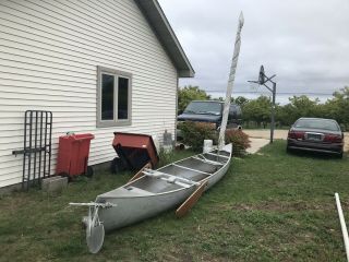 Vintage 18’ Aluminum Grumman Sailing Canoe