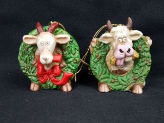 2 Roman,  Inc.  Ornaments,  Wreaths With Goat And Cow