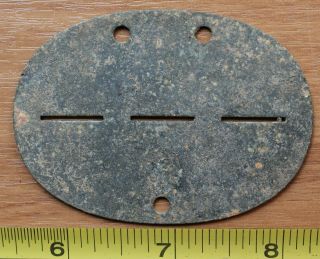 Zink Dog Tag From Bunker Wehrmacht Stalingrad Relic Ww2