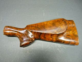 Vintage Gorgeous Burl Walnut Rifle Butt Stock - Marked Remington