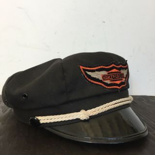 Vtg Captains Hat Harley Davidson Panhead Knucklehead 1940 