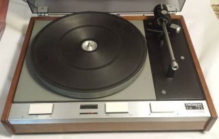 Vintage Thorens Td - 125 Turntable & Dust Cover -